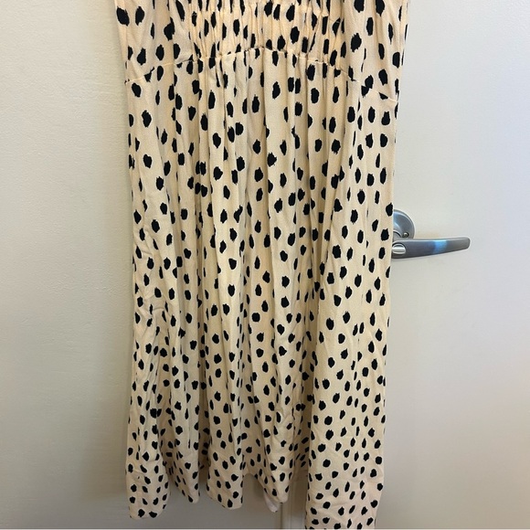 Kate Spade Take a Walk on the Wild Side Halter Dress Size 6 Cream/Black Midi - Picture 5 of 13